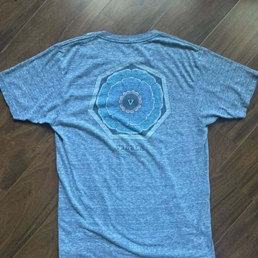 Vissla S grey heather short sleeve tee shirt